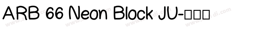 ARB 66 Neon Block JU字体转换